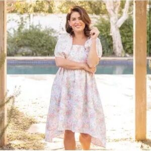 Jillian Harris x Joe Fresh dress BLUSHING FLOWER BACK-TIE DRESS